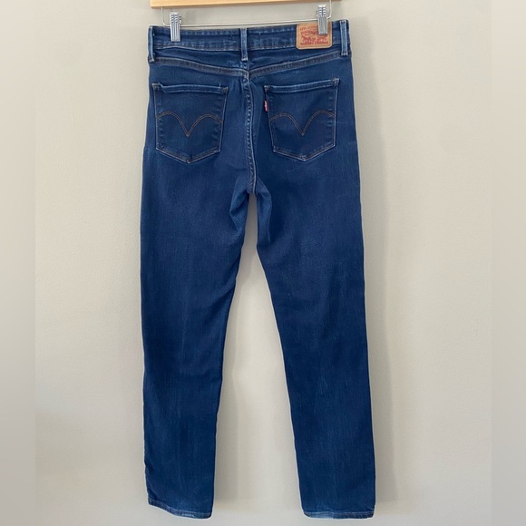 Levi’s Mid Rise Skinny Dark Indigo Blue Jeans - Picture 3 of 5